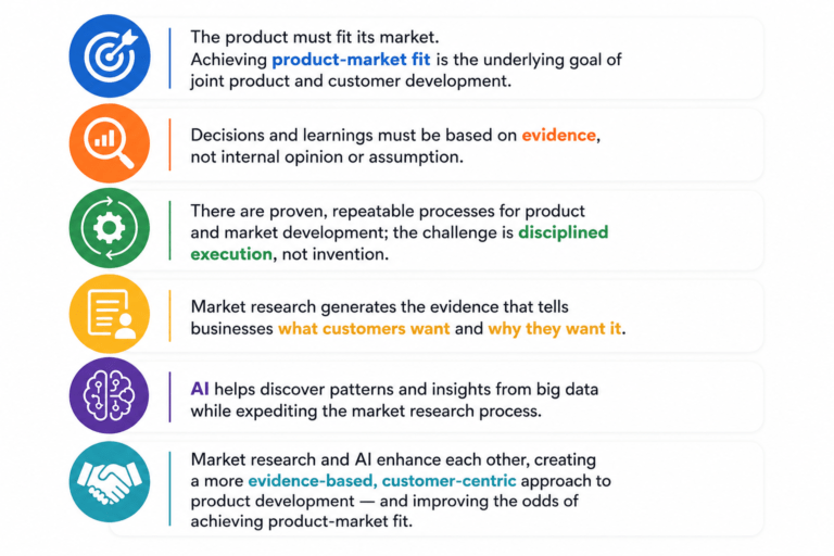 Key takeaways of product and customer development